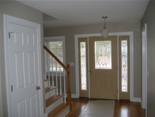Custom glass can be part of modular homes from RBA Homes in Central New Jersey.