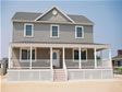 Jersey shore modular home built in Ocean County, Ortley Beach, NJ offers a full front porch with water views