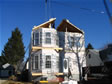 All four modular home sections have been secured to a foundation in Monmouth County, Oceanport, NJ