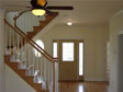An open staircase look was designed for the foyer of this Monmouth County, Oceanport, NJ two-story modular home