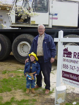 Bill Lashovitz with crane operator. ( No really, look in the crane. )